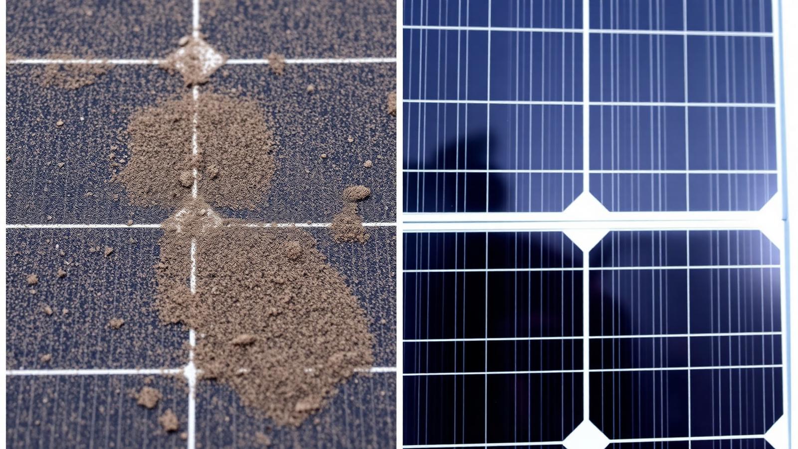 Confronto pannello solare sporco e pannello solare pulito da Tecno Solar