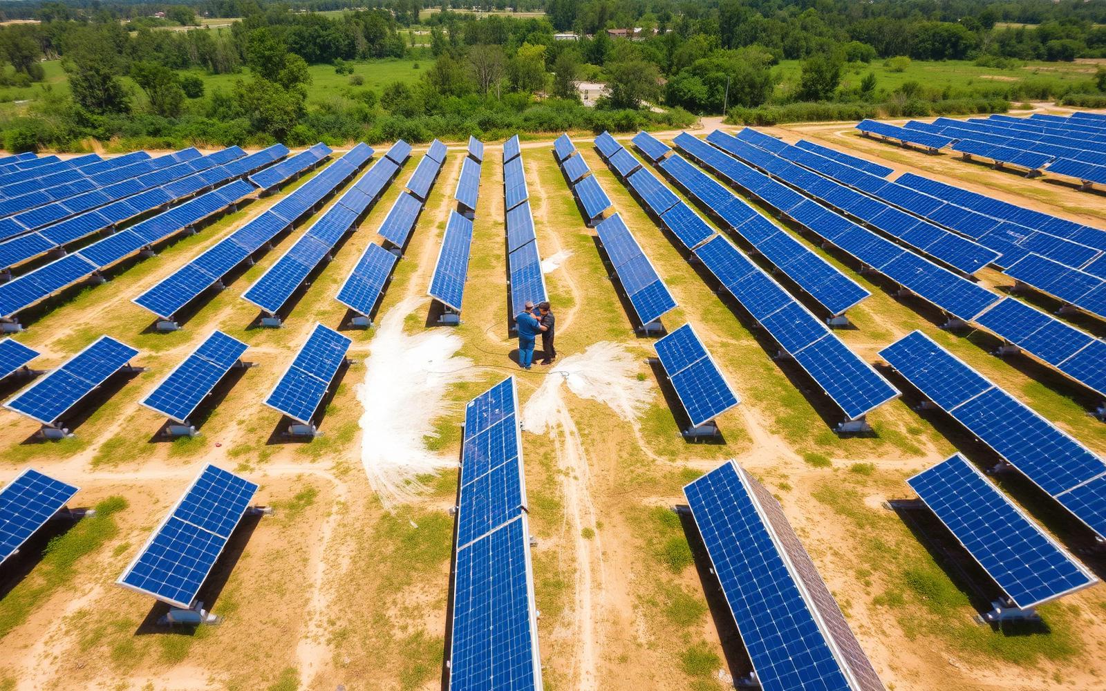 Grande impianto fotovoltaico industriale